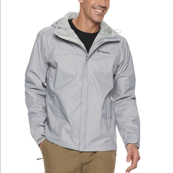 columbia grey windbreaker